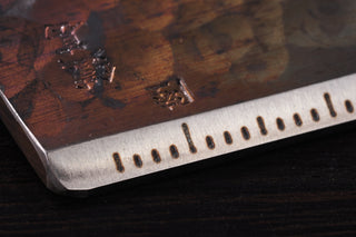 Kurogane Kazura hand-forged steel ruler, 6.3 in.