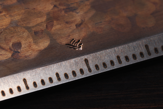 Kurogane Kazura hand-forged steel ruler, 6.3 in.