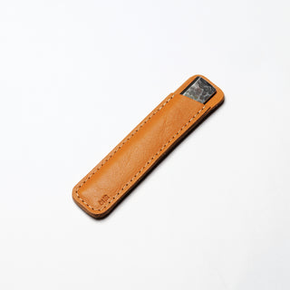 Kurogane Kazura Hand-Forged Steel Ruler with Leather Case / Inoue Tool Works