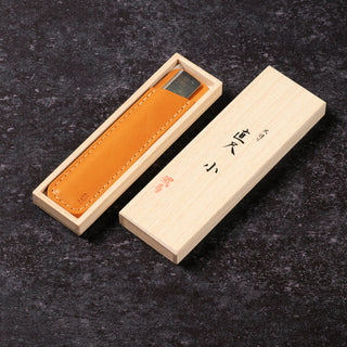 Kurogane Kazura Hand-Forged Steel Ruler with Leather Case / Inoue Tool Works