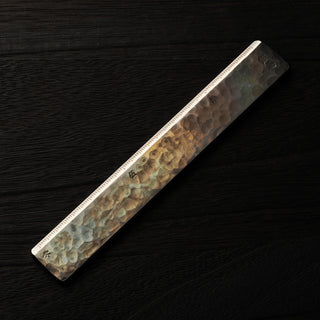 Kurogane Kazura Hand-Forged Steel Ruler with Leather Case / Inoue Tool Works