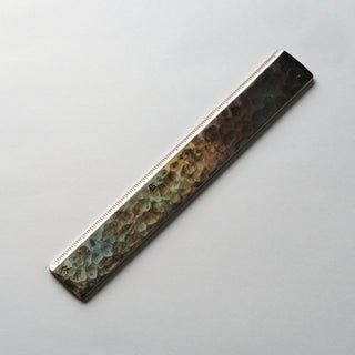 Kurogane Kazura Hand-Forged Steel Ruler with Leather Case / Inoue Tool Works