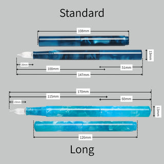 Guitar Glass Pen Aurora Long (With Cap) / Teranishi Chemical Industry